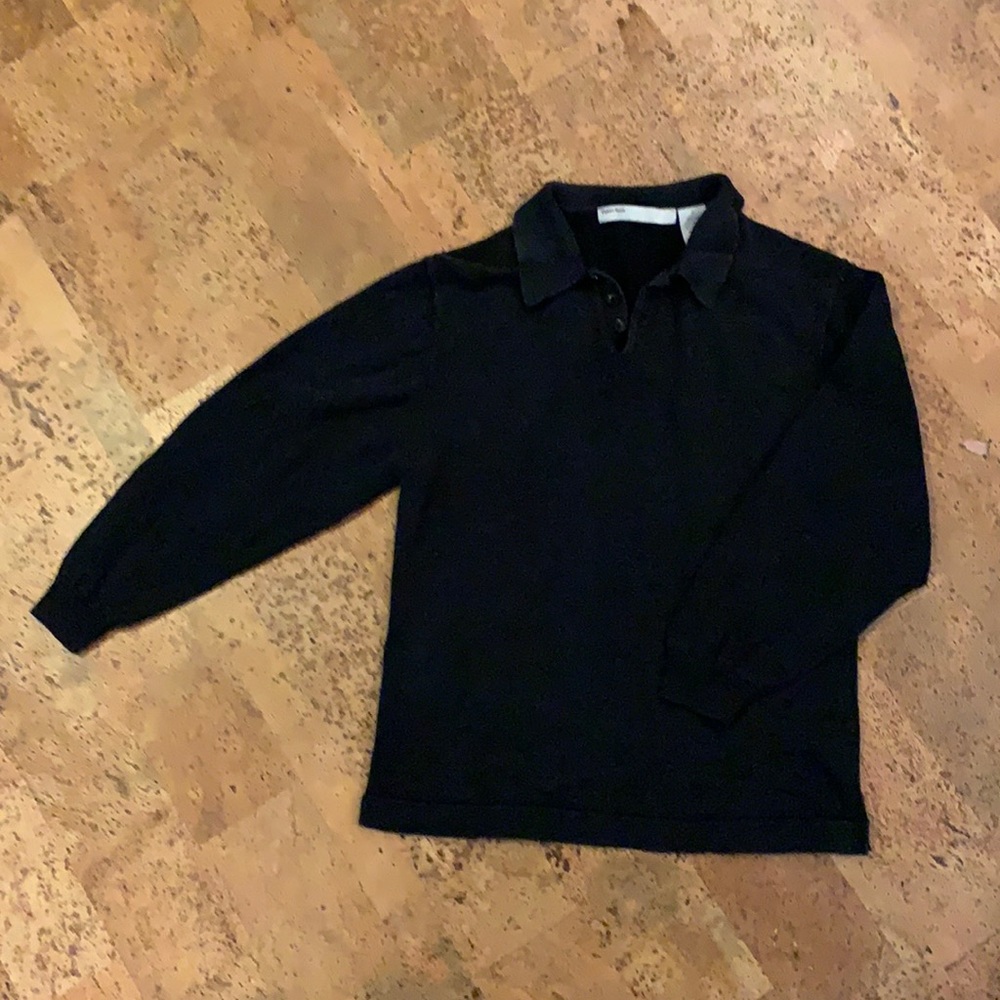 Boys 7 black polo